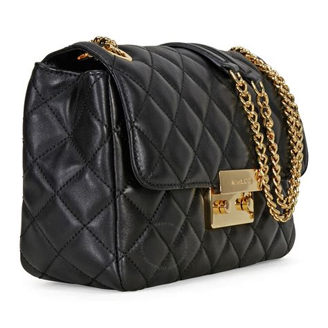 michael kors sloan large quilted bag|Michael Kors leather shoulder bag.